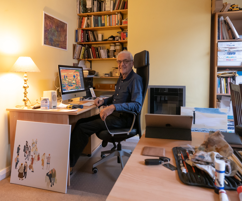 photo of me in my studio